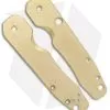 Flytanium Brass Smock Scales For Spyderco Smock - Stonewash