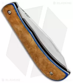 Gedraitis Knives Slip Joint Knife Antique 1953 U.S. Army Micarta (2.8" Satin) 6 Gedraitis Knives Slip Joint Knife Antique 1953 U.S. Army Micarta (2.8" Satin) -Knife Shop Gedaitis Knives SJ Antique Micarta Blue Liners Spey Point BHQ 85754 jr side