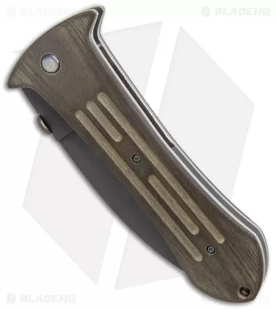 Gedraitis Knives Custom Pocket Smatchet Liner Lock Knife OD Green Micarta 2 Gedraitis Knives Custom Pocket Smatchet Liner Lock Knife OD Green Micarta - Image 2