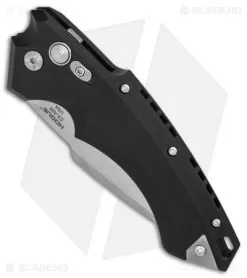 Hogue Knives EX-A05 Spear Point Automatic Knife Black (4" Stonewash) 34510 -Knife Shop Hogue Auto Black Spear Point plain BHQ 80665 er spine