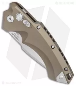 Hogue Knives EX-A05 Spear Point Automatic Knife FDE (3.5" Stonewash) 34534 -Knife Shop Hogue Auto FDE spear point tumble BHQ 80671 er spine