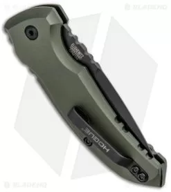 Hogue Knives A01 Microswitch Automatic Knife OD Green (2.6" Black) 24111 -Knife Shop Hogue Knives A01 Microswitch Auto OD Green Black 24111 BHQ 95382 jr side