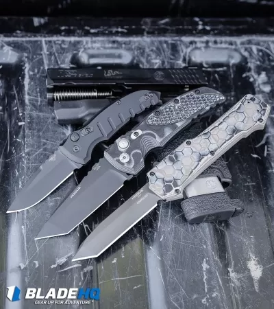 Hogue Knives EX-A01 Automatic Knife Tanto Black G10 (3.5" Black) 3 Hogue Knives EX-A01 Automatic Knife Tanto Black G10 (3.5" Black) - Image 3