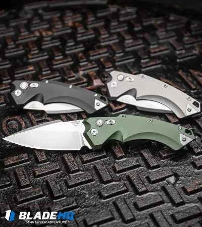 Hogue Knives EX-A05 Spear Point Automatic Knife OD Green (4" Stonewash) 34511 5 Hogue Knives EX-A05 Spear Point Automatic Knife OD Green (4" Stonewash) 34511 - Image 5