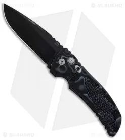 Hogue Knives EX-A01 Automatic Knife Black G-10 (4" Black)