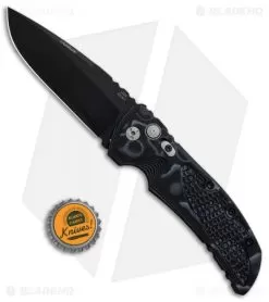 Hogue Knives EX-A01 Automatic Knife Black G-10 (4" Black) -Knife Shop Hogue Knives EX01 Auto DP Black G 10 Black Plain 34119 BHQ 9961 jr bottlecap