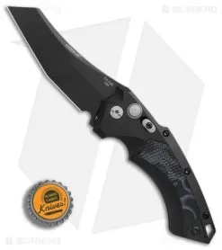 Hogue Knives EX-A05 Wharncliffe Automatic Knife Black G-Mascus (3.5" Black) -Knife Shop Hogue Knives X A05 Wharncliffe black G mascus black BHQ 76672 er bottlecap