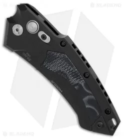 Hogue Knives EX-A05 Wharncliffe Automatic Knife Black G-Mascus (3.5" Black) -Knife Shop Hogue Knives X A05 Wharncliffe black G mascus black BHQ 76672 er spine