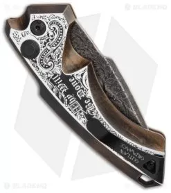 Hogue Knives/Outlaw Ordnance/Manspot X5 Automatic Knife (4" Bronze) Exclusive -Knife Shop Hogue Knives X5 Spear Point Automatic Knife 3.25in Bronze Manspot Exclusive 34591 EXLBHQ BHQ 107276 LS Side