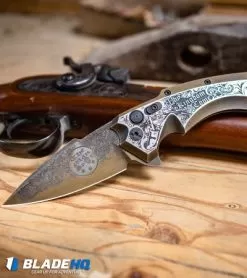 Hogue Knives/Outlaw Ordnance/Manspot X5 Automatic Knife (4" Bronze) Exclusive -Knife Shop Hogue Knives X5 Spear Point Flipper Knife Bronze Manspot Exclusive BHQ 105684 kp gun web