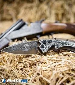 Hogue Knives/Outlaw Ordnance/Manspot X5 Automatic Knife (4" Bronze) Exclusive -Knife Shop Hogue Knives X5 Spear Point Flipper Knife Bronze Manspot Exclusive BHQ 105684 kp hay web