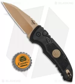 Hogue Sig Sauer A01 Microswitch Automatic Knife Wharncliffe (2.6" FDE) -Knife Shop Hogue Sig Sauer A01 Microswitch Auto Wharncliffe FDE 16100 BHQ 102933 jr bottlecap