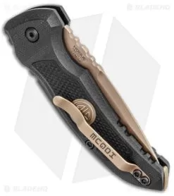 Hogue Sig Sauer A01 Microswitch Automatic Knife Drop Point (2.6" FDE) -Knife Shop Hogue Sig Sauer A01 Microswitch Automatic Knife Drop Point FDE BHQ 102934 kp jr side