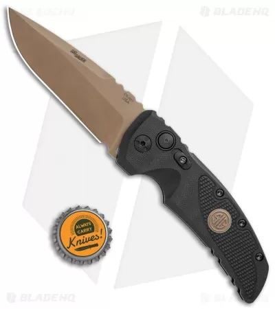 Hogue Sig Sauer EX-A01 Automatic Knife Black G-10 (3.5" FDE) 36130 4 Hogue Sig Sauer EX-A01 Automatic Knife Black G-10 (3.5" FDE) 36130 - Image 4