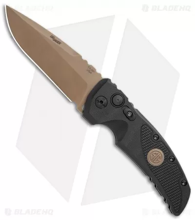 Hogue Sig Sauer EX-A01 Automatic Knife Black G-10 (3.5" FDE) 36130 1 Hogue Sig Sauer EX-A01 Automatic Knife Black G-10 (3.5" FDE) 36130