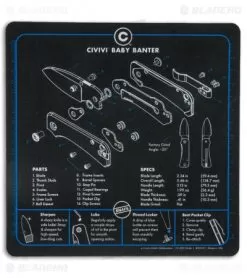 KNAFS CIVIVI Baby Banter 9"x9" Shop Mat