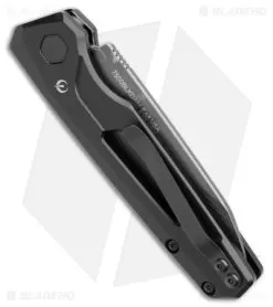 Kershaw Auto Launch 11 Black Aluminum Automatic Knife (2.75" Damascus) 7550DAM -Knife Shop Kershaw Auto Launch 11 Black Aluminum Damascus BHQ 175624 jr side