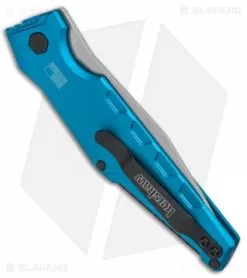 Kershaw Galyean Launch 7 Automatic Knife Teal (3.75" Stonewash) 7900TEALSW -Knife Shop Kershaw Galyean Launch 7 Auto Teal SW 7900TEALSW BHQ 92521 jr side