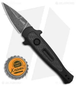 Kershaw Launch 12 CA Legal Mini Stiletto Automatic Knife Black/CF (1.9"Black SW) -Knife Shop Kershaw Launch 12 CA Legal mini Stiletto Automatic Knife Black CF 1in Black SW BHQ 145122 td size