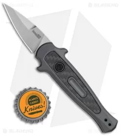 Kershaw Launch 12 CA Legal Stiletto Automatic Knife Black (1.9" Stonewash) -Knife Shop Kershaw Launch 12 Call Legal Stiletto Auto Grey KER7130GRYSW BHQ 114624 jr bottlecap