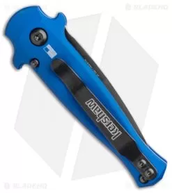 Kershaw Launch 12 Mini Stiletto Automatic Knife Blue/CF (2.5" Black) 7125BLUBLK -Knife Shop Kershaw Launch 12 Mini Stiletto Automatic Knife Blue 2.5 Black 7125BLUBLK BHQ 117960 LS Side