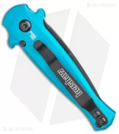 Kershaw Launch 12 Mini Stiletto Automatic Knife Teal (2.5" Black) -Knife Shop Kershaw Launch 12 Mini Stiletto Automatic Knife Teal 2.5 Black KER7125TEALBLK BHQ 116323 LS Side