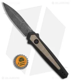 Kershaw Launch 15 MagnaCut Automatic Knife Aluminum/Micarta (3.8" Black SW) 7950 -Knife Shop Kershaw Launch 15 Knife Black Micarta BW BHQ 178514 jr bottlecap