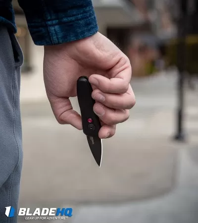 Kershaw Launch 4 CA Legal Automatic Knife Black (1.9" Blue) BHQ Exclusive 7 Kershaw Launch 4 CA Legal Automatic Knife Black (1.9" Blue) BHQ Exclusive - Image 7