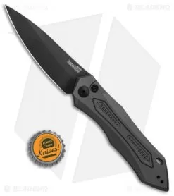 Kershaw Launch 6 Automatic Knife Gray Aluminum (3.75" Black) 7800GRYBLK -Knife Shop Kershaw Launch 6 Auto Gray Aluminum Black KER7800GRYBLK BHQ 91252 jr bottlecap