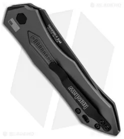 Kershaw Launch 6 Automatic Knife Gray Aluminum (3.75" Black) 7800GRYBLK -Knife Shop Kershaw Launch 6 Auto Gray Aluminum Black KER7800GRYBLK BHQ 91252 jr side