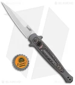 Kershaw Launch 8 Stiletto Automatic Knife Fat Carbon Snake (3.5" Stonewash) 7 Kershaw Launch 8 Stiletto Automatic Knife Fat Carbon Snake (3.5" Stonewash) -Knife Shop Kershaw Launch 8 Stiletto Auto Fat Carbon Snake SW BHQ 99988 jr bottlecap