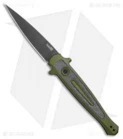 Kershaw Launch 8 Stiletto Automatic Knife Green/CF (3.5" Black)