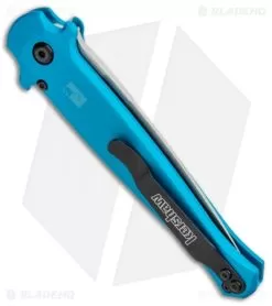 Kershaw Launch 8 Stiletto Automatic Knife Teal/CF (3.5" Stonewash) 6 Kershaw Launch 8 Stiletto Automatic Knife Teal/CF (3.5" Stonewash) -Knife Shop Kershaw Launch 8 Stiletto Auto Teal CF SW KER7150TEALSW BHQ 105834 jr side