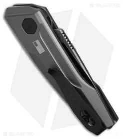 Kershaw Launch 9 Automatic Knife Drop Point Gray Aluminum (2" Black SW) -Knife Shop Kershaw launch 9 AK Drop Point Gray Aluminum 2in BSW BHQ 177025 td side