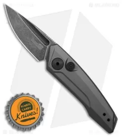 Kershaw Launch 9 Automatic Knife Drop Point Gray Aluminum (2" Black SW) -Knife Shop Kershaw launch 9 AK Drop Point Gray Aluminum 2in BSW BHQ 177025 td size