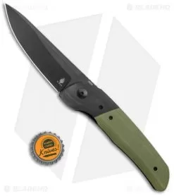 Kizer Arsenyan In-Yan Liner Lock Knife Green G-10 (3.9" Black) V4573 -Knife Shop Kizer Arsenyan In Yan LL Green G 10 Black BHQ 121134 jr bottlecap