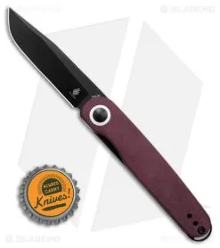 Kizer Azo Squidward Liner Lock Knife Red Richlite (2.75" Black) V3604C3 -Knife Shop Kizer Azo Squidward Liner Lock Knife Red Richlite 2in Black BHQ 180086 td size