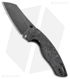 Kizer Azo Towser K Liner Lock Knife Black FatCarbon (3.5" Black ELMAX)