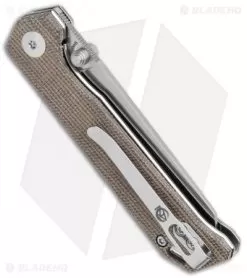 Kizer Azo Vanguard Mini Begleiter Liner Lock Knife Green Micarta (2.8" Satin) 6 Kizer Azo Vanguard Mini Begleiter Liner Lock Knife Green Micarta (2.8" Satin) -Knife Shop Kizer Azo Vanguard Mini Begleiter LL Brown Resin Satin BHQ 121145 jr side