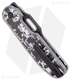 Kizer Cormorant Plunge Lock Knife Fat Carbon (3.15" Black S90V) Ki4562A7 7 Kizer Cormorant Plunge Lock Knife Fat Carbon (3.15" Black S90V) Ki4562A7 -Knife Shop Kizer Cormorant Plunge Lock Fat Carbon Black White Black BHQ 176931 jr side