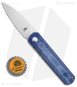 Kizer Feist Front Flipper Knife Blue Denim Micarta (2.8" SW) -Knife Shop Kizer Cutlery Fiest BHQ 140705 td size