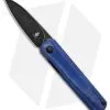 Kizer Feist Front Flipper Knife Blue Denim Micarta (2.8" Black)