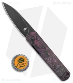 Kizer Lundquist Feist XL Front Flipper Knife Purple Fat Carbon (3.3" Stonewash) 9 Kizer Lundquist Feist XL Front Flipper Knife Purple Fat Carbon (3.3" Stonewash) -Knife Shop Kizer Cutlery Fiest XL Fat Carbon Purple Black SW BHQ 178289 jr bottlecap