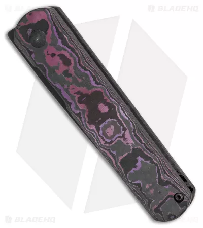 Kizer Lundquist Feist XL Front Flipper Knife Purple Fat Carbon (3.3" Stonewash) 2 Kizer Lundquist Feist XL Front Flipper Knife Purple Fat Carbon (3.3" Stonewash) - Image 2
