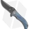 Kizer Zambi Frame Lock Knife Blue Titanium (3.625" Gray) KI4434A2