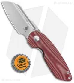Kizer D.O.C.K. October Liner Lock Knife Red Micarta (2.9" Satin) V3569 -Knife Shop Kizer D.O.C.K. October Cleaver FL Red Micarta Satin V3569A2 BHQ 121130 jr bottlecap