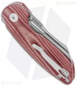 Kizer D.O.C.K. October Liner Lock Knife Red Micarta (2.9" Satin) V3569 -Knife Shop Kizer D.O.C.K. October Cleaver FL Red Micarta Satin V3569A2 BHQ 121130 jr side