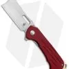 Kizer D.O.C.K. Quatch Cleaver Liner Lock Knife Red G-10 (2.9" Stonewash) V3574