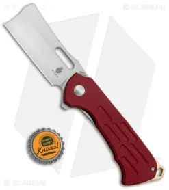 Kizer D.O.C.K. Quatch Cleaver Liner Lock Knife Red G-10 (2.9" Stonewash) V3574 -Knife Shop Kizer D.O.C.K. Quatch Cleaver Lock Red Micarta SW V3574N2 BHQ 126543 jr bottlecap