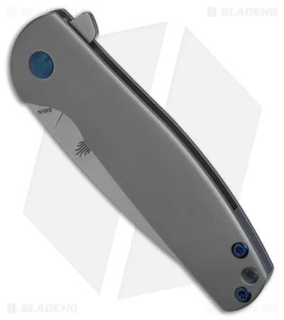 Kizer Laconico Gemini Frame Lock Knife W/ Blue Clip (3.125" Stonewash) Ki3471 2 Kizer Laconico Gemini Frame Lock Knife W/ Blue Clip (3.125" Stonewash) Ki3471 - Image 2